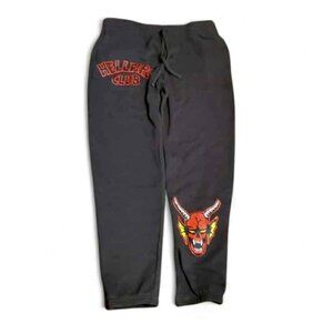 Netflix Stranger Things Hellfire Club Black Sweatpants Size L